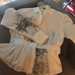 Anthropologie Floreat Peplum Blouse EU size 12